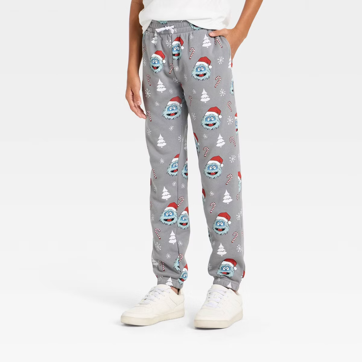 Boys' Bumble The Abominable Snowman Graphic Fleece Joggers - Gray | Target