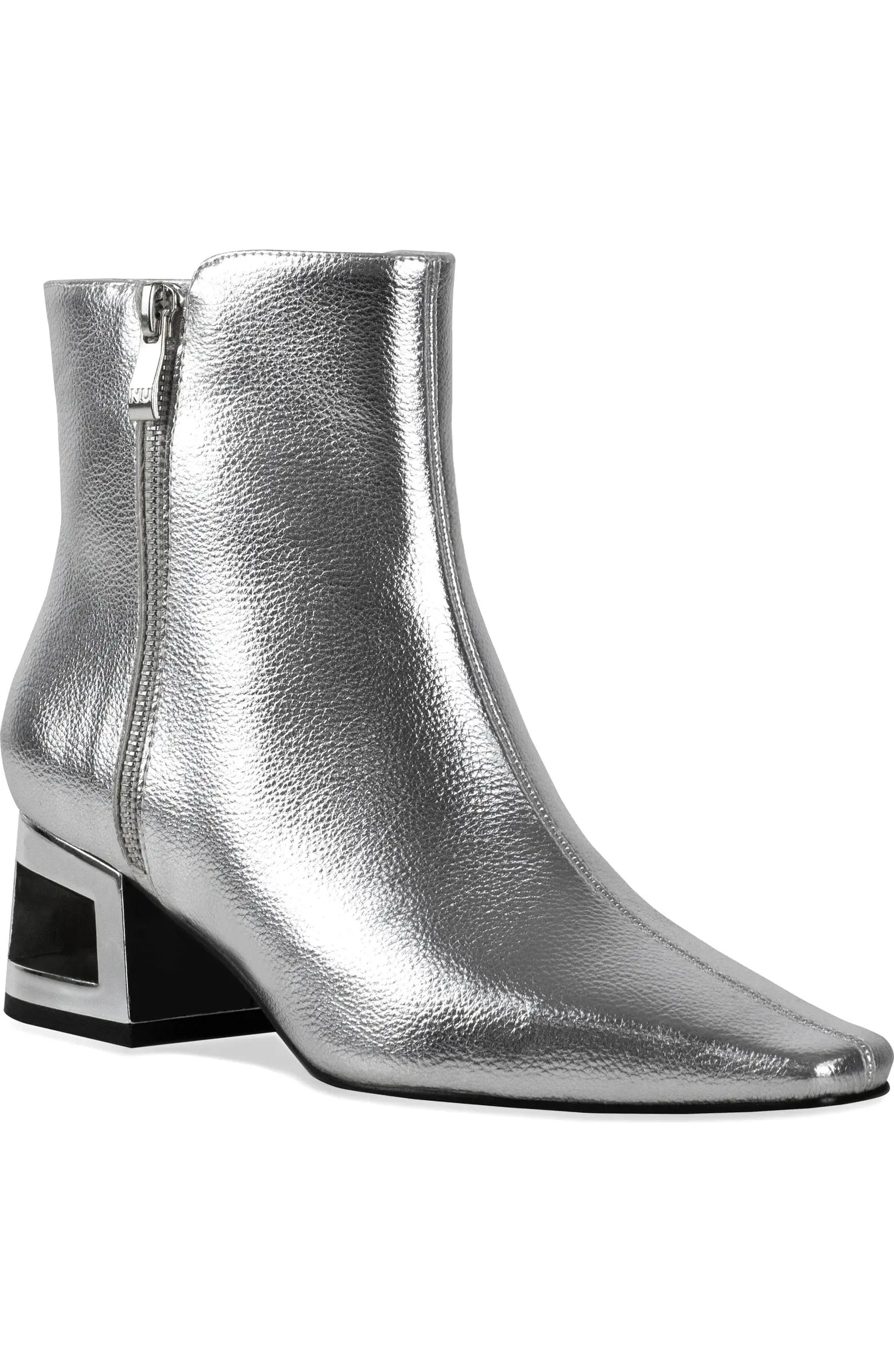 Metallic Square Heel Bootie | Nordstrom