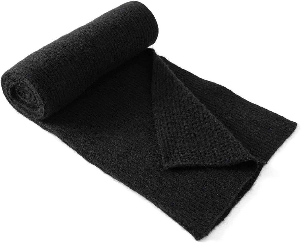 Lallier Cashmere Wool Scarf, Ultra Soft Classic Ribbed Solid Color Winter Scarf for Men and Women... | Amazon (US)