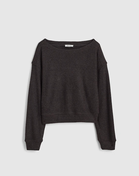 Boatneck Drop-Shoulder Sweater | Madewell