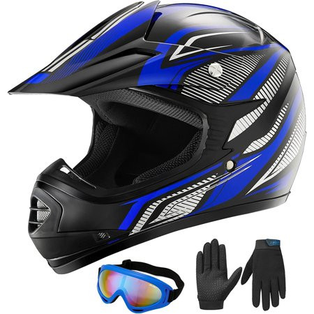 Youth Kids ATV Motocross Helmet Goggles Sports Gloves Dirt Bike Motorcycle Off Road DOT Approved B07 | Walmart (US)