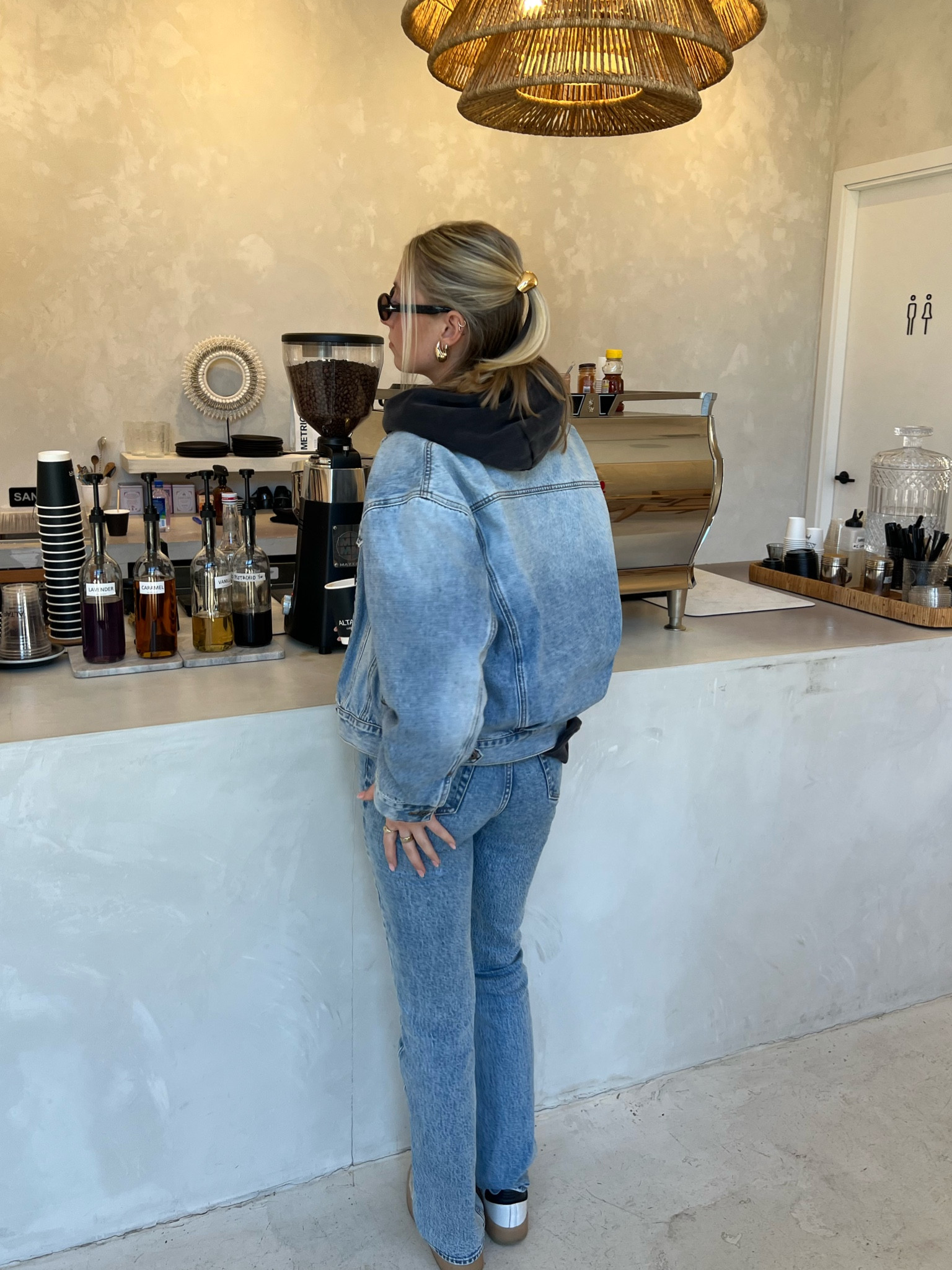 Coffee OOTD☕️🤍 living for the denim on denim look 

#LTKFindsUnder100 #LTKFindsUnder50 #LTKStyleTip