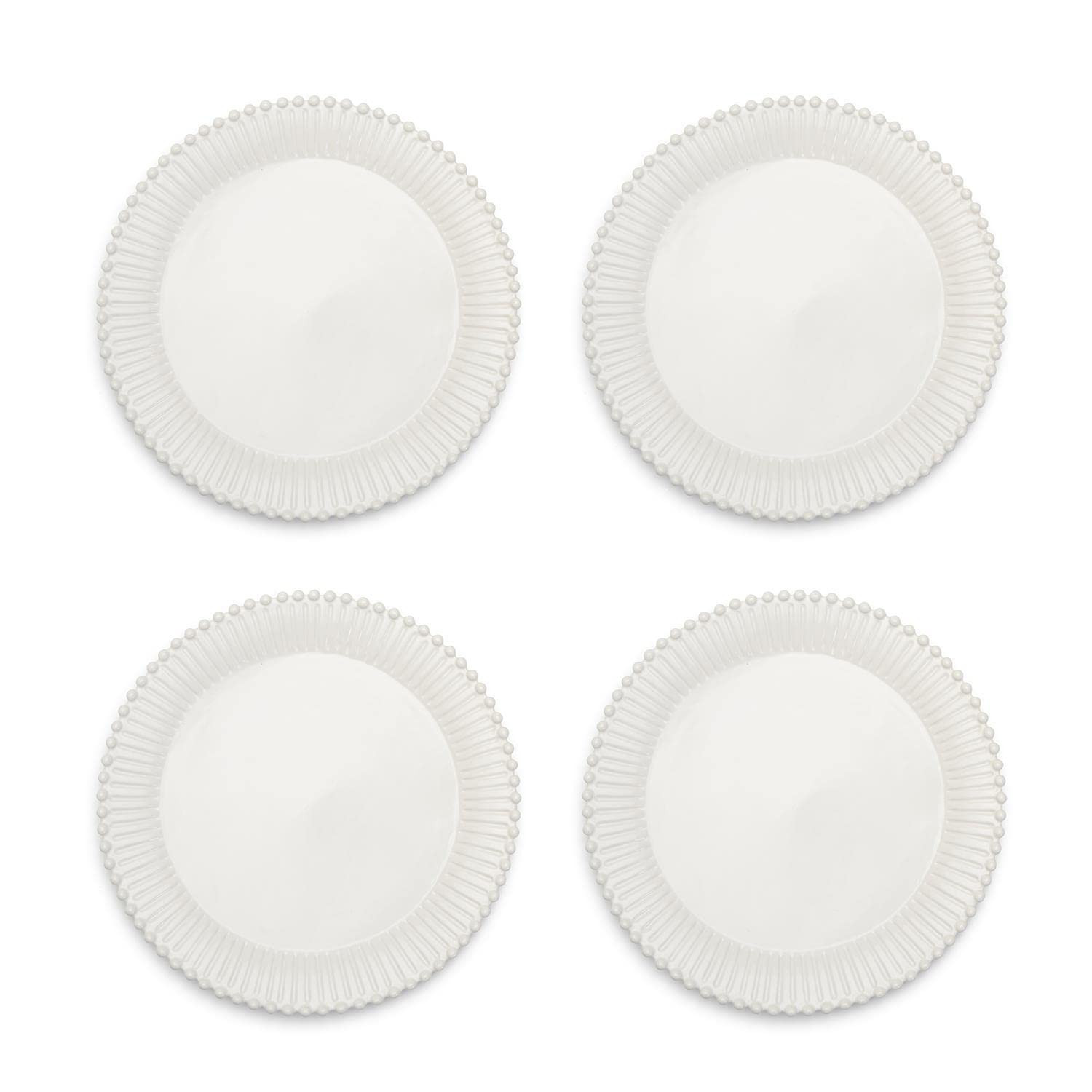 Two's Company Heirloom Set of 4 Pearl Edge Dinner Plates | Amazon (US)