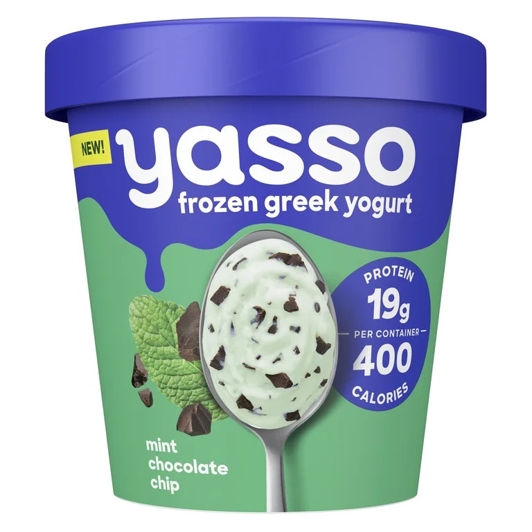 Yasso Mint Chocolate Chip Frozen Greek Yogurt, 14 fl oz | Walmart (US)