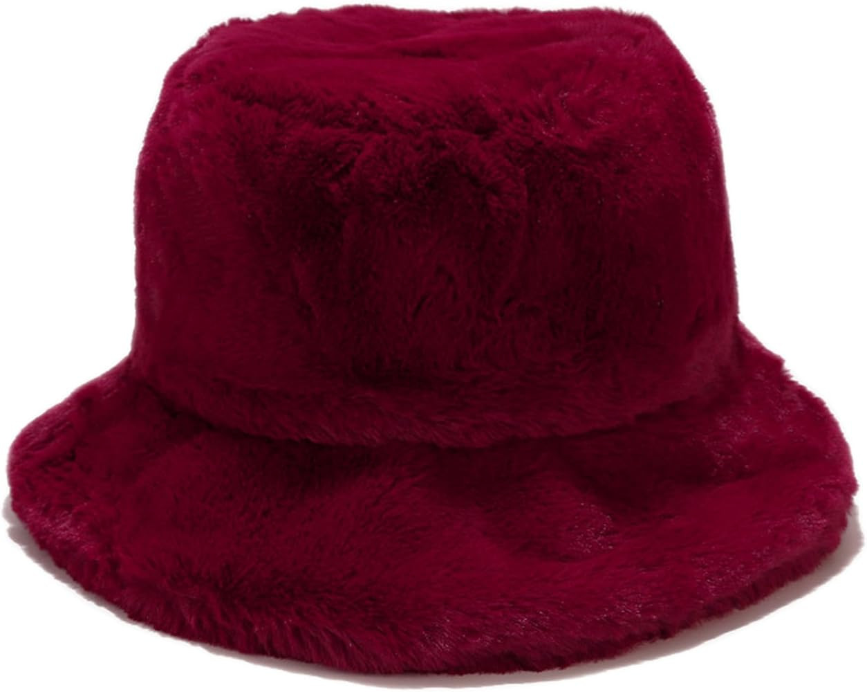 Umeepar Winter Faux Fur Fuzzy Bucket Hat Fluffy Warm Hat for Women Men | Amazon (US)