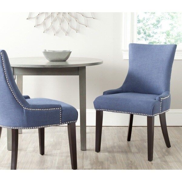 Safavieh En Vogue Dining Lester Light Denim Blue Chairs (Set of 2) | Bed Bath & Beyond