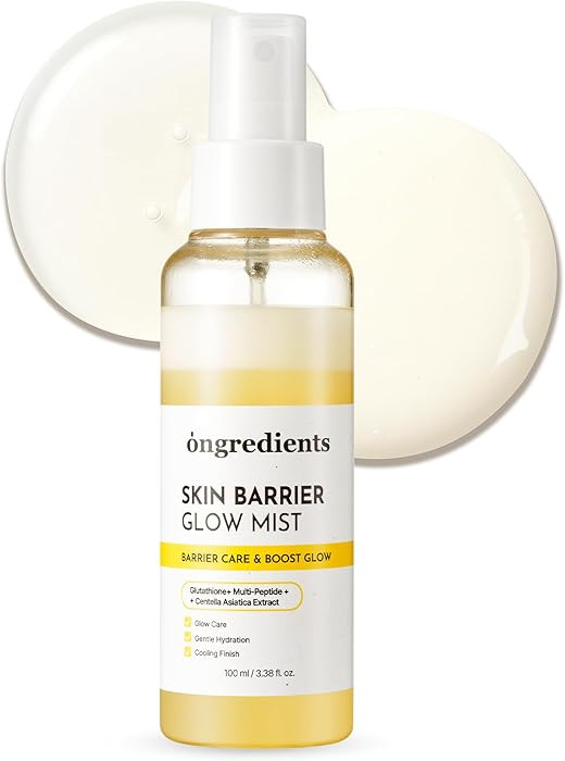 ONGREDIENTS Skin Barrier Glow Mist, Dual-Layer Facial Mist, 98% Pure Glutathione, Multi-Peptide, ... | Amazon (US)