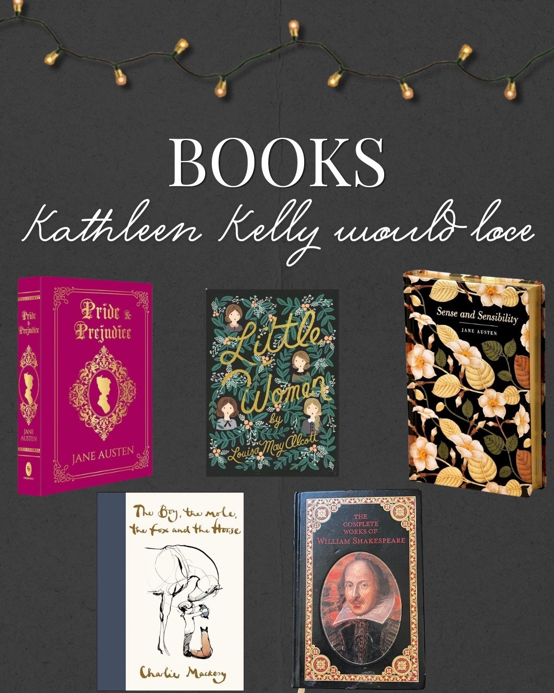 Books from my own collection that I feel Kathleen Kelly would love! #kathleenkelly #youvegotmail #books