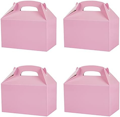 Pink Party Treat Boxes 24 PCS Pink Candy Cookies Gift Box DIY Favor Bags Snack Goodies Cardboard ... | Amazon (US)