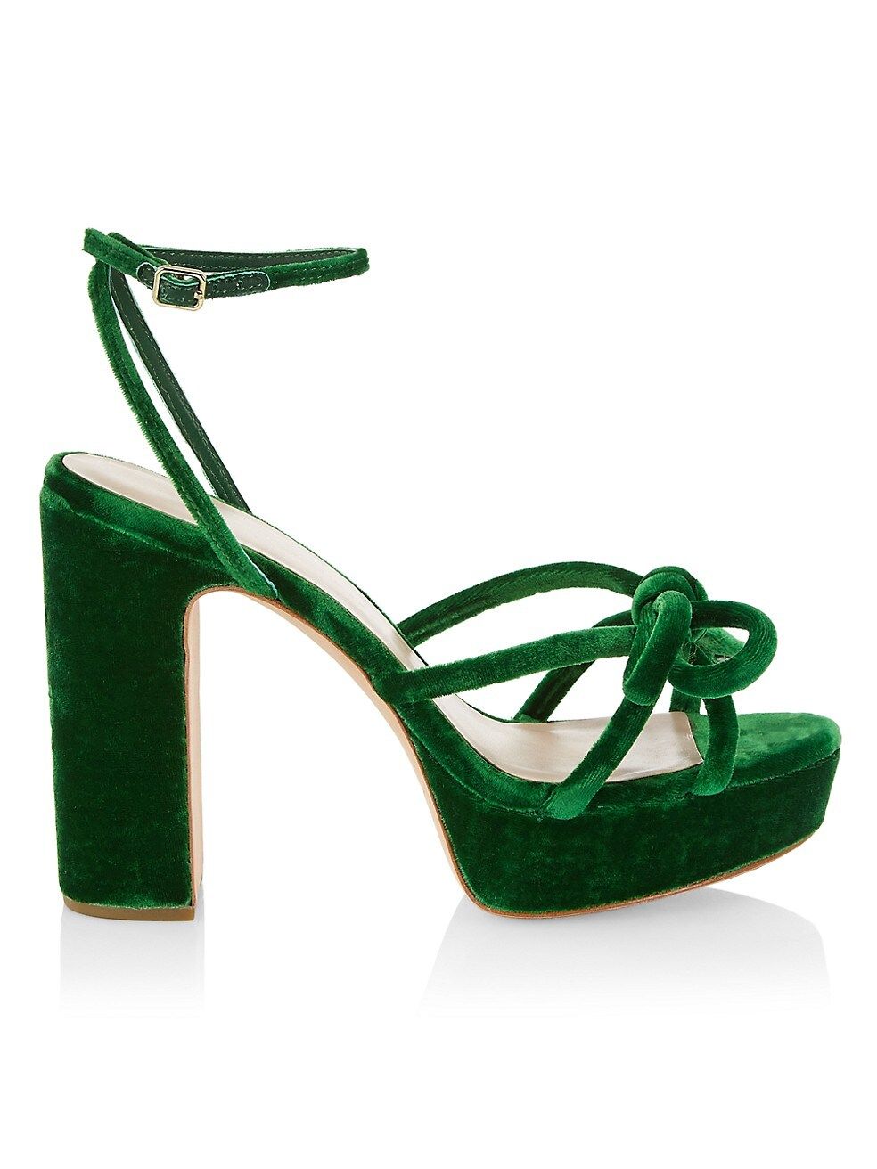 Loeffler Randall Melany Velvet Bow Heeled Platform Sandals | Saks Fifth Avenue
