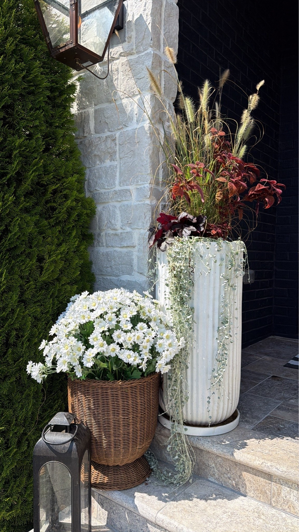 Planters I used for our front porch this fall! The woven planter basket is from Walmart (I got the 16in size), and the tall fluted planter is from Pottery Barn- both linked! 

Fall front porch || fall decor || fall home styling || Walmart decor ||

#LTKHome #LTKSeasonal