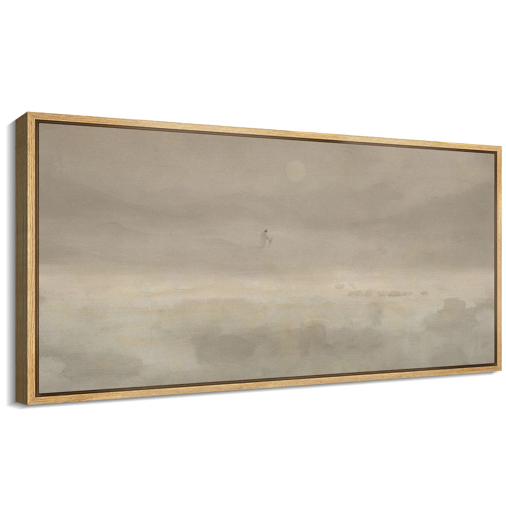 Greenish Tan Minimalist Artwork, Christ And The Lost Lamb Wall Pictures, Giclee Canvas Digital Pr... | Wayfair North America