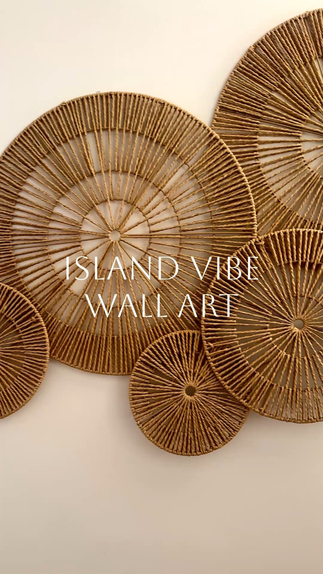 soft, sculptural texture is everything in this space. i wanted something that felt organic but still elevated and this woven wall art completely transformed my bedroom into that warm, coastal, serene energy i’m always chasing.

these layered rattan discs add so much dimension without overpowering the room. the circular shapes soften the space and create that effortless, designer look that feels like a boutique hotel or a dreamy mediterranean escape. it’s one of those pieces that looks expensive but instantly makes your space feel calm, grounded, and styled.

i love using natural materials like rattan and wicker because they bring in warmth while keeping everything light and airy. this is perfect if you’re going for neutral bedroom decor, boho minimalism, or that soft luxury coastal aesthetic. it pairs so well with linen bedding, light woods, and creamy tones.

if you’re looking for an easy bedroom upgrade that feels high impact but still effortless, this is it. no paint, no major changes, just instant atmosphere.

shop my bedroom wall decor and more neutral home finds on my LTK 🤍

#LTKvlog #LTKHome #LTKdayinmylife