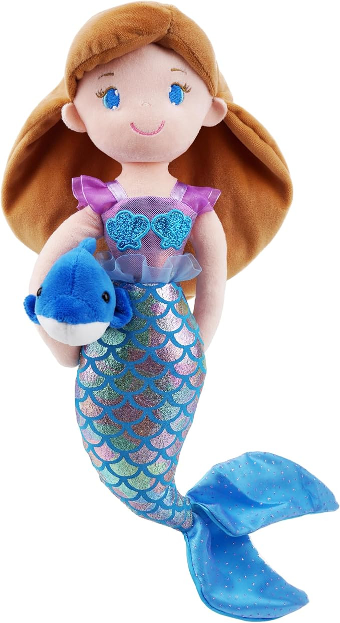 June Garden Atlantic Wonders Series - Mermaid Princess Nerida Oceanwhisper - 16" Soft Plush Stuff... | Amazon (US)