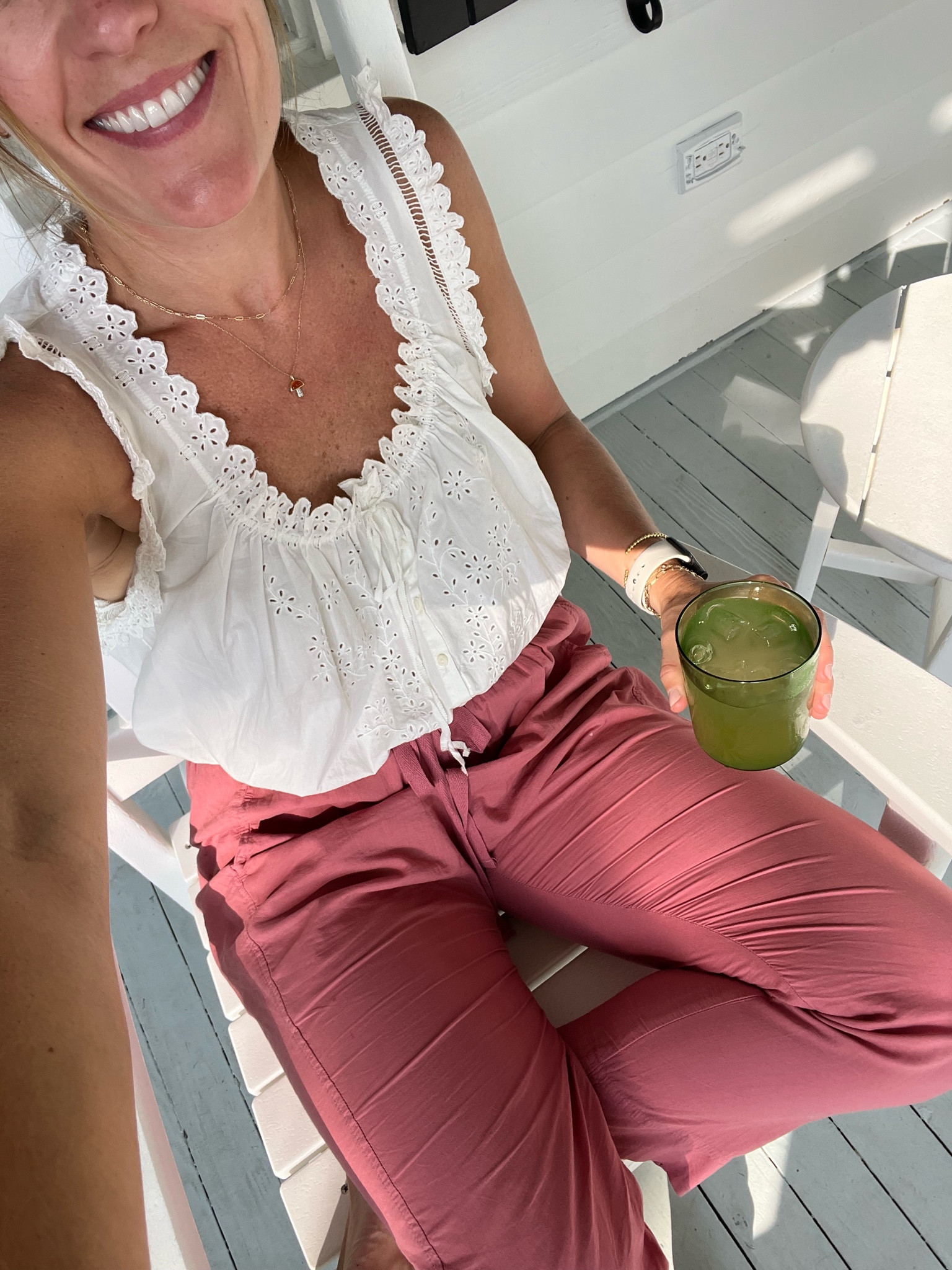 Doen top and Xirena pants! Wearing a small in both ❤️