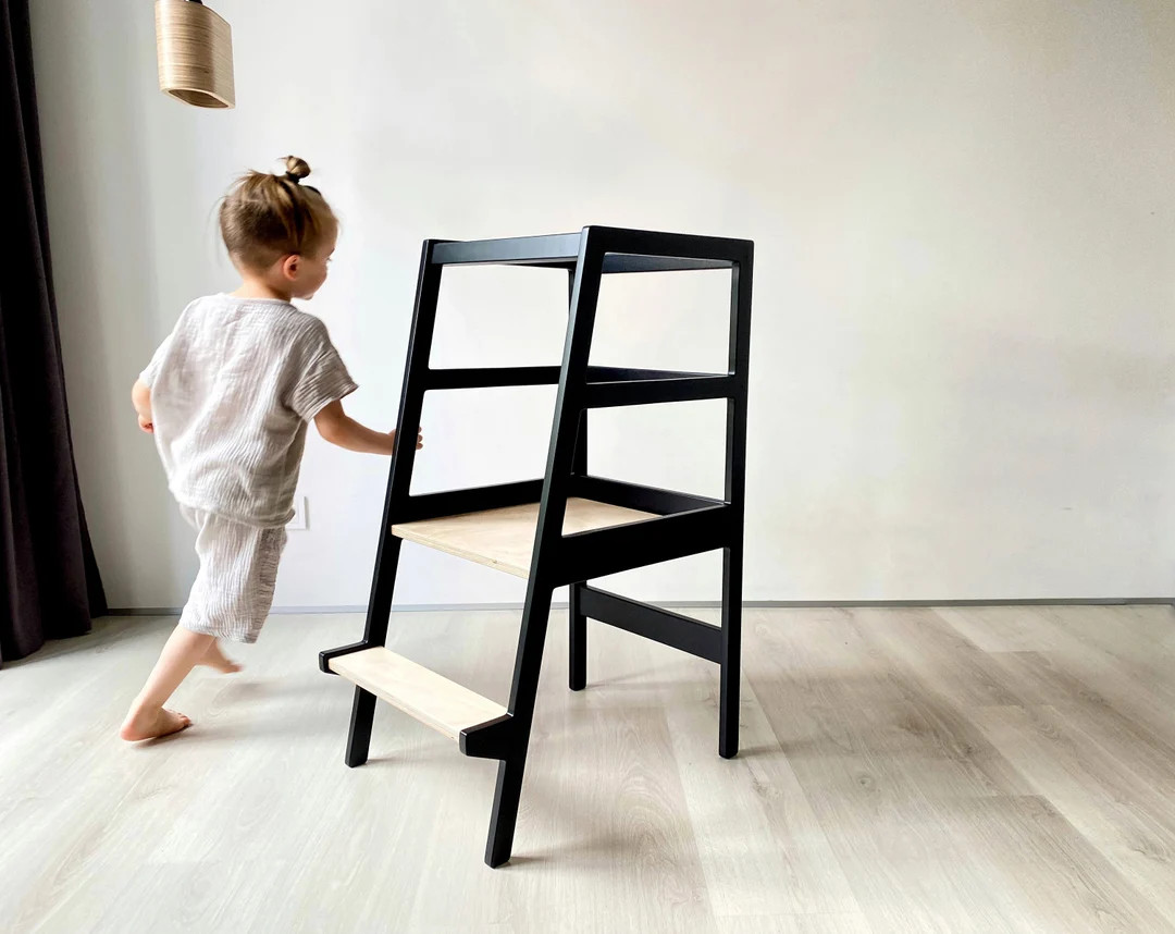 Learning Stool, Toddler Kitchen Step Stool, Foldable Kitchen Tower, Toddler Safety Stool Toddler ... | Etsy (US)