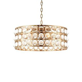 Jamal I 8-Light Gold Crystal Chandelier MU70 - The Home Depot | The Home Depot