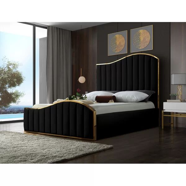 Wulff Tufted Solid Wood and Upholstered Platform Bed | Wayfair North America