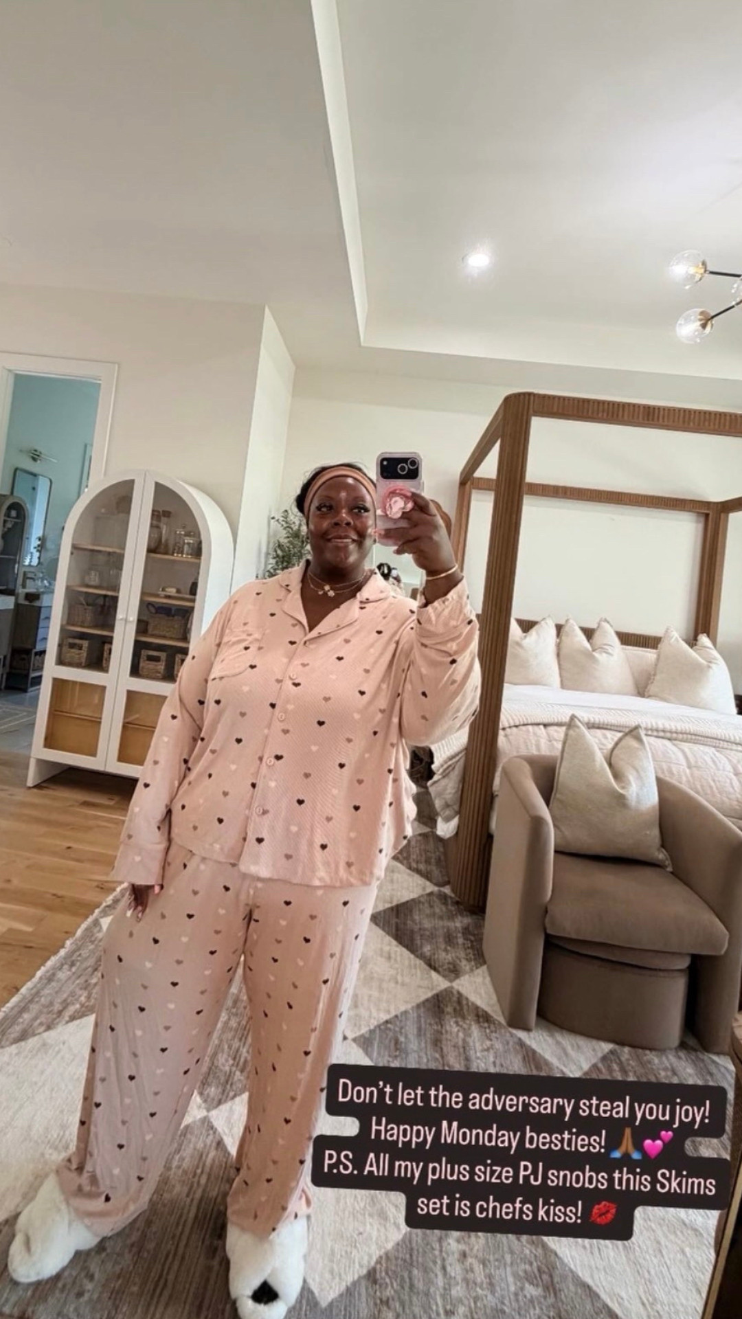 To all my fellow plus-size PJ snobs—this Skims heart-print set is officially chef’s kiss! 💋 It is so incredibly cozy and flattering, I never want to take it off. I’ve paired it with my favorite fuzzy slippers for the ultimate lounge-around look. ☁️💕

You can shop this exact set linked below which is currently on SALE!

@OPERATION_NIKI on IG, TikTok, & Facebook #Skims #PlusSizeFashion #PJSets #Loungewear #CozyVibes #MondayMotivation #CurvyStyle #MorningRoutine #SelfCare #LTKPlusSize #LTKHome #SkimsReview 

 #LTKootd #LTKSaleAlert #LTKPlusSize