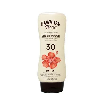 Hawaiian Tropic Sheer Touch Ultra Radiance Lotion Sunscreen SPF 30 8oz | Hawaiian Tropic Sunscreen SPF 30 Sunblock Broad Spectrum Sunscreen Oxybenzone Free Sunscreen Body Sunscreen 8oz | Walmart (US)