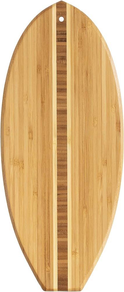 Totally Bamboo Lil' Surfer Surfboard Shaped Bamboo Serving and Cutting Board, 14-1/2" x 6", Brown | Amazon (US)