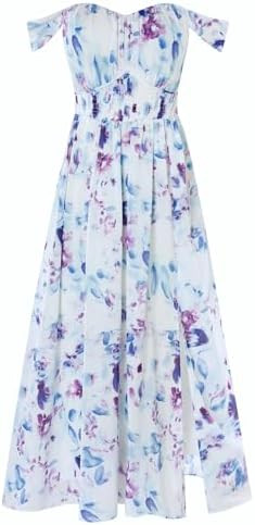 GRACE KARIN 2026 Women's Summer Floral Wedding Guest Dress,Beach Flowy A Line Maxi Off Shoulder B... | Amazon (US)