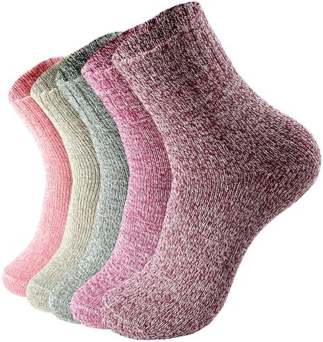 Clothirily Wool Socks, Thick Soft Wool Socks for Women, Vintage Warm Womens Sock, Winter Warm Boo... | Amazon (US)