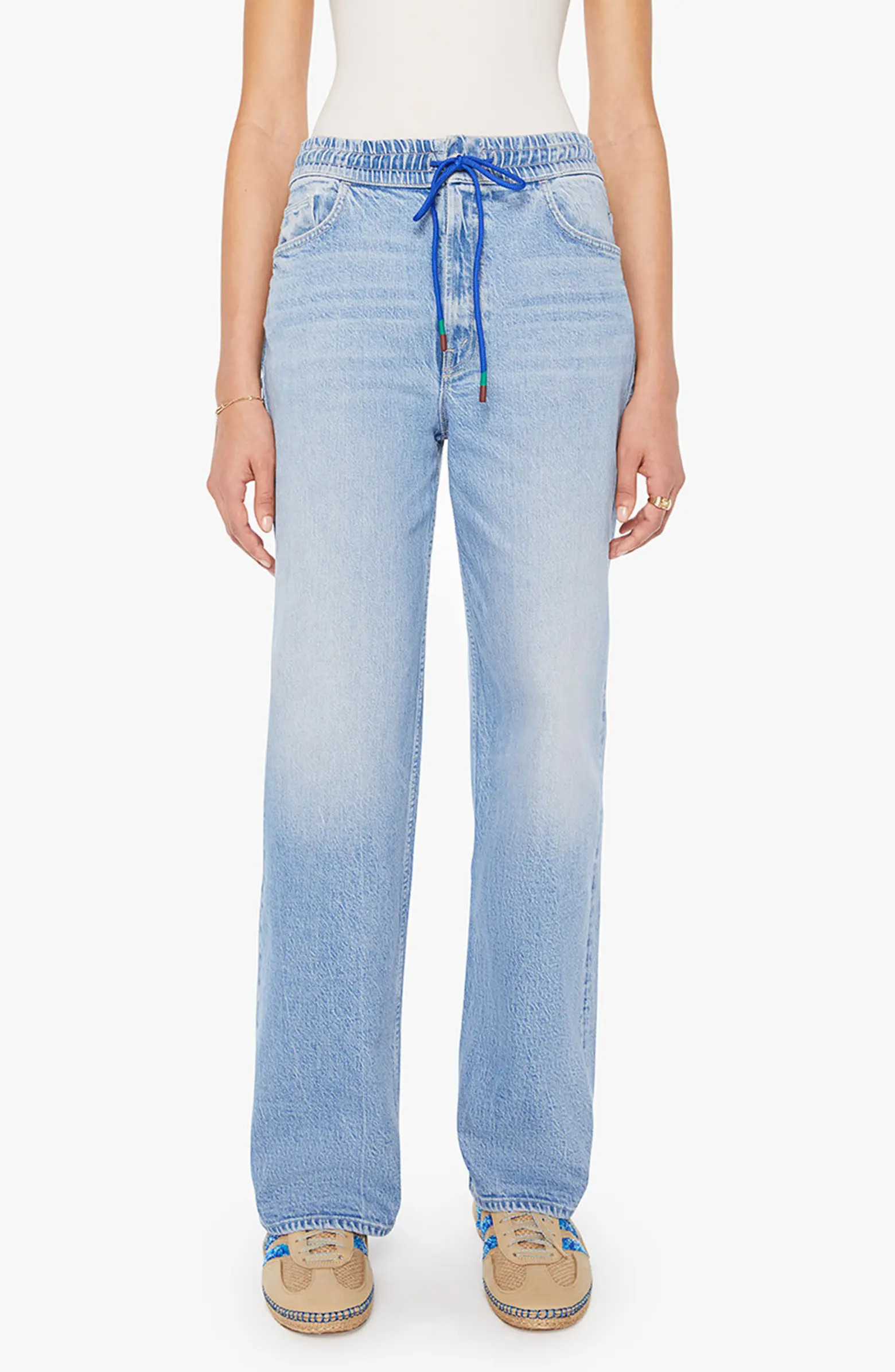 MOTHER The Drawn Tagger Skim Drawstring Jeans | Nordstromrack | Nordstrom Rack