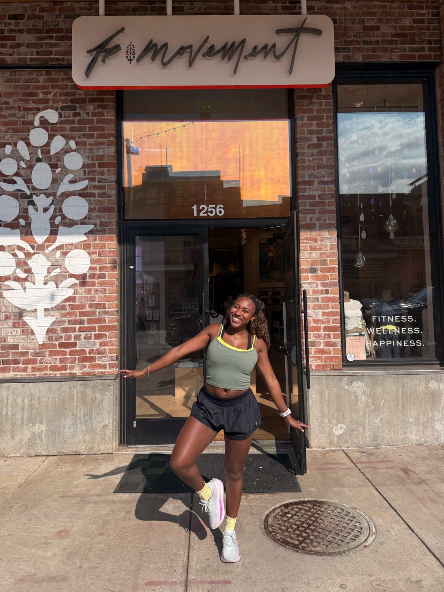 Run club outfit all from fp movement! The cami is a medium and so are the carpe diem shorts in black they are a medium too! I'm wearing the Brooks glycerin max

#LTKfitnessgoals #LTKActive