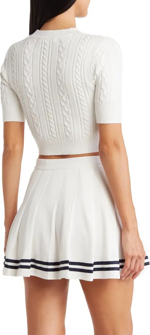 Elys Short Sleeve Cable Knit Sweater | Nordstrom Rack
