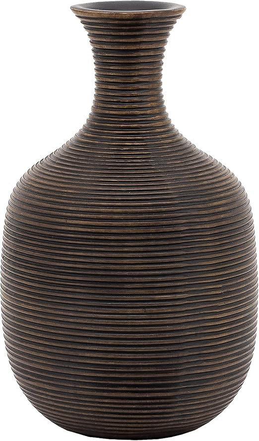 Torre & Tagus Colombo Ribbed Resin Bulb Hand Crafted Vintage Rustic Vase for Living Room Fireplac... | Amazon (US)