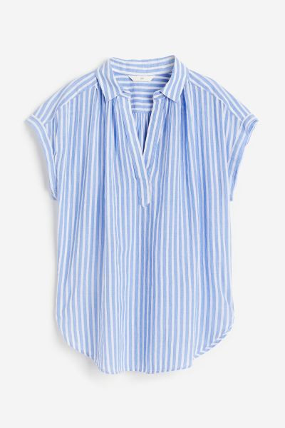 V-neck cotton blouse | H&M (UK, MY, IN, SG, PH, TW, HK)