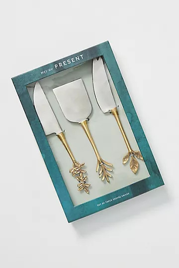 Herbiflora Cheese Knives, Set of 3 | Anthropologie (US)