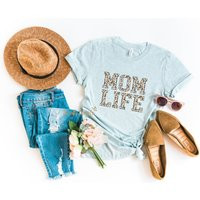 Mom Life Shirt - Leopard Print T Graphic Tee Gift For Mothers Day Gift- Gifts | Etsy (US)