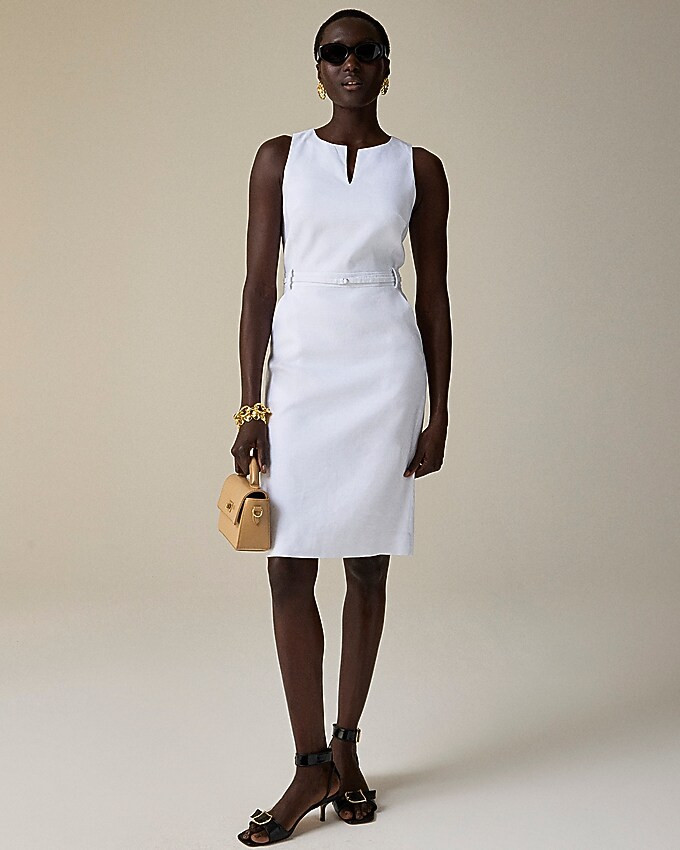 Executive dress in stretch linen blend | J. Crew US