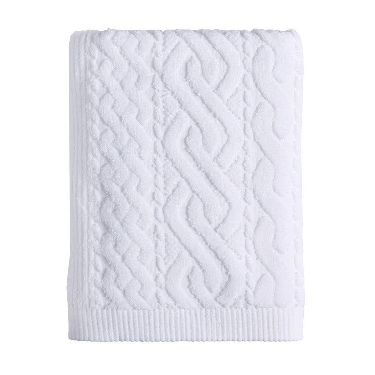 Better Homes & Gardens Signature Soft Holiday Decor Bath Towel, Cable Knit | Walmart (US)
