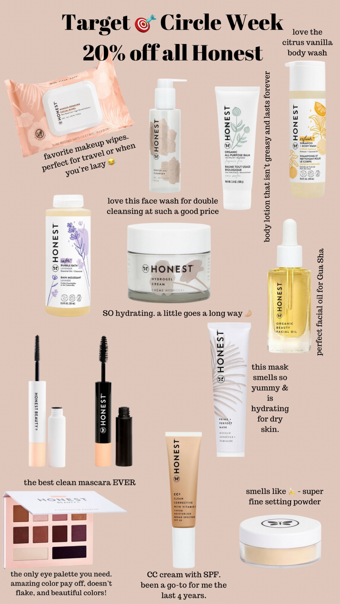 20% off Honest during Target’s Circle Week! These are a few of my favorite products. I love that their products are non-toxic and affordable!

#LTKBeauty #LTKSummerSales #LTKSaleAlert