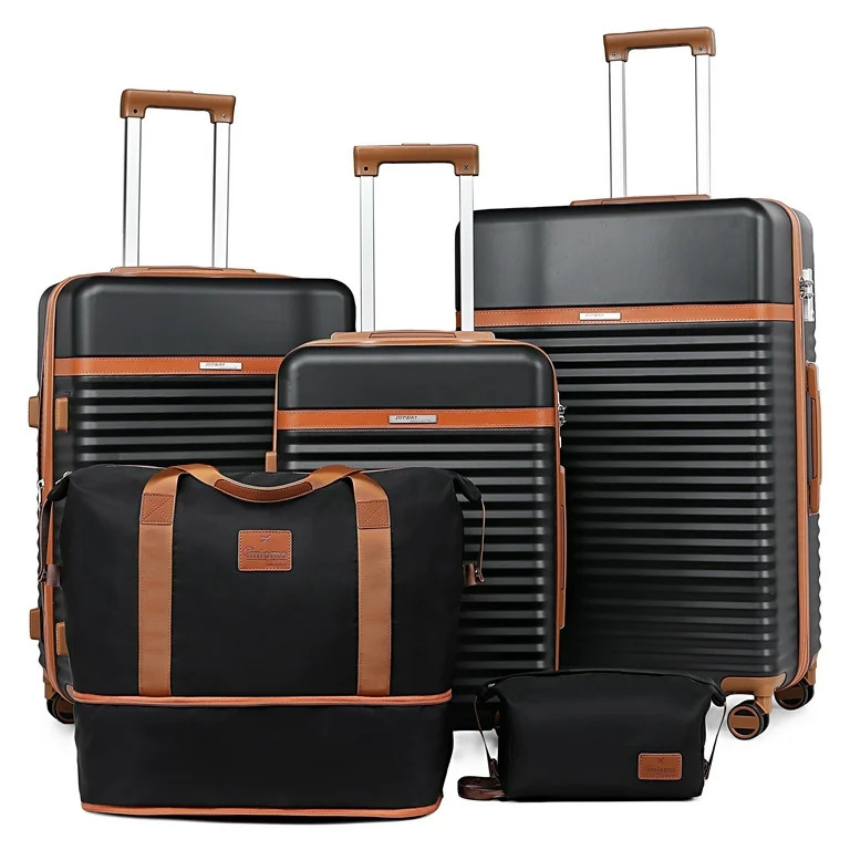 Joyway 5-Piece Luggage Set ABS Hardshell Spinner Suitcase with TSA Lock\uff08Expandable 20"and 24... | Walmart (US)