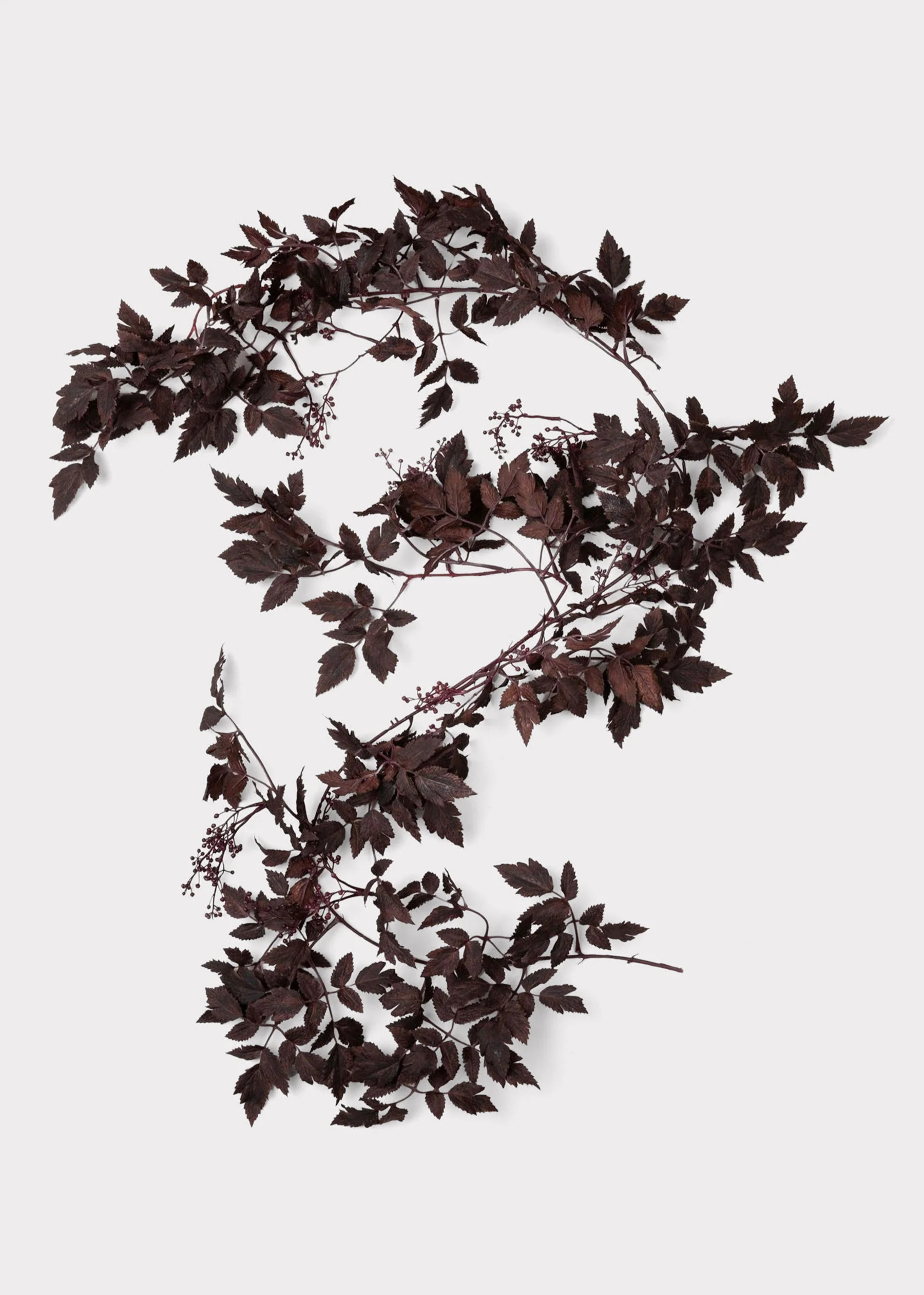 Plum Purple Cimicifuga Leaf Garland | Fall Decor at Afloral.com | Afloral