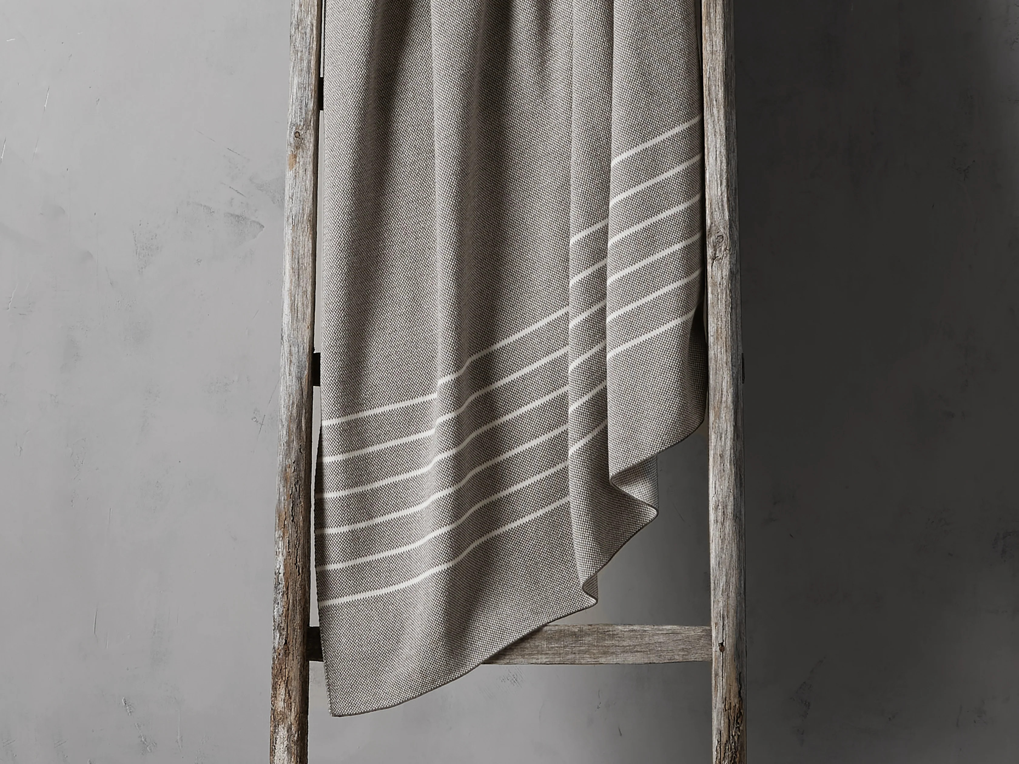 Stripe Knit Brown Throw | Arhaus