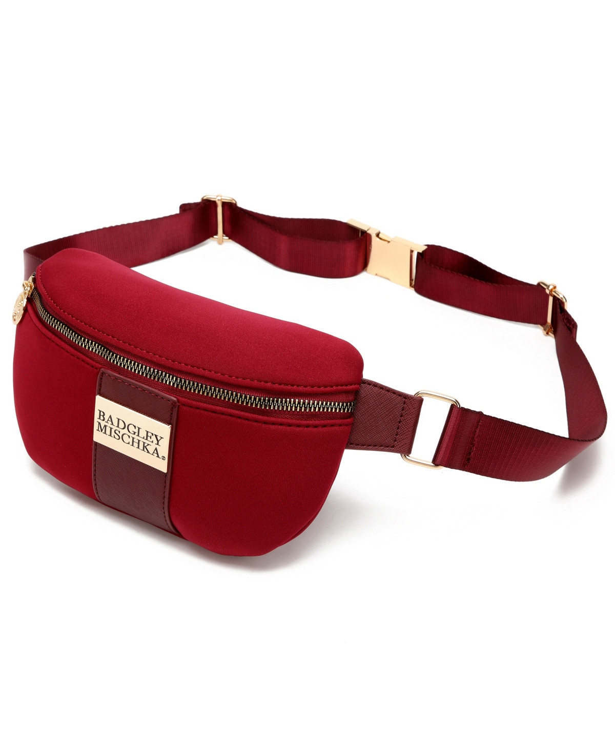 Badgley Mischka Sage Women's Scuba Belt Bag Fanny Pack - Burgundy | Macy's