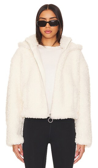 Curly Sherpa Jacket in Ivory | Revolve Clothing (Global)
