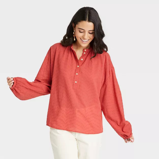 Women's Balloon Long Sleeve Poet Blouse - Universal Thread™ | Target