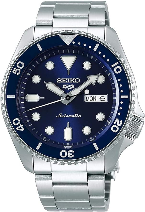 SEIKO Automatic Watch for Men - 5 Sports - Day/Date Calendar, LumiBrite Hands and Markers, and Ro... | Amazon (US)