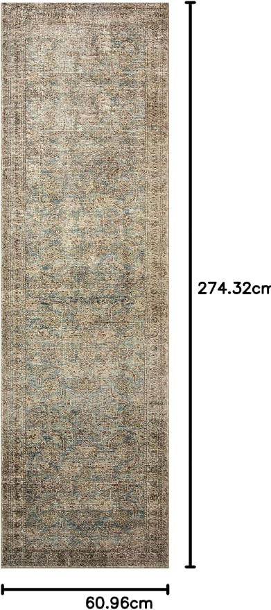 Loloi Amber Lewis Morgan 2'-3" x 9'-6" Runner Runner Rug in Sea/Sage - Large Area Rug, Neutral Ar... | Amazon (US)