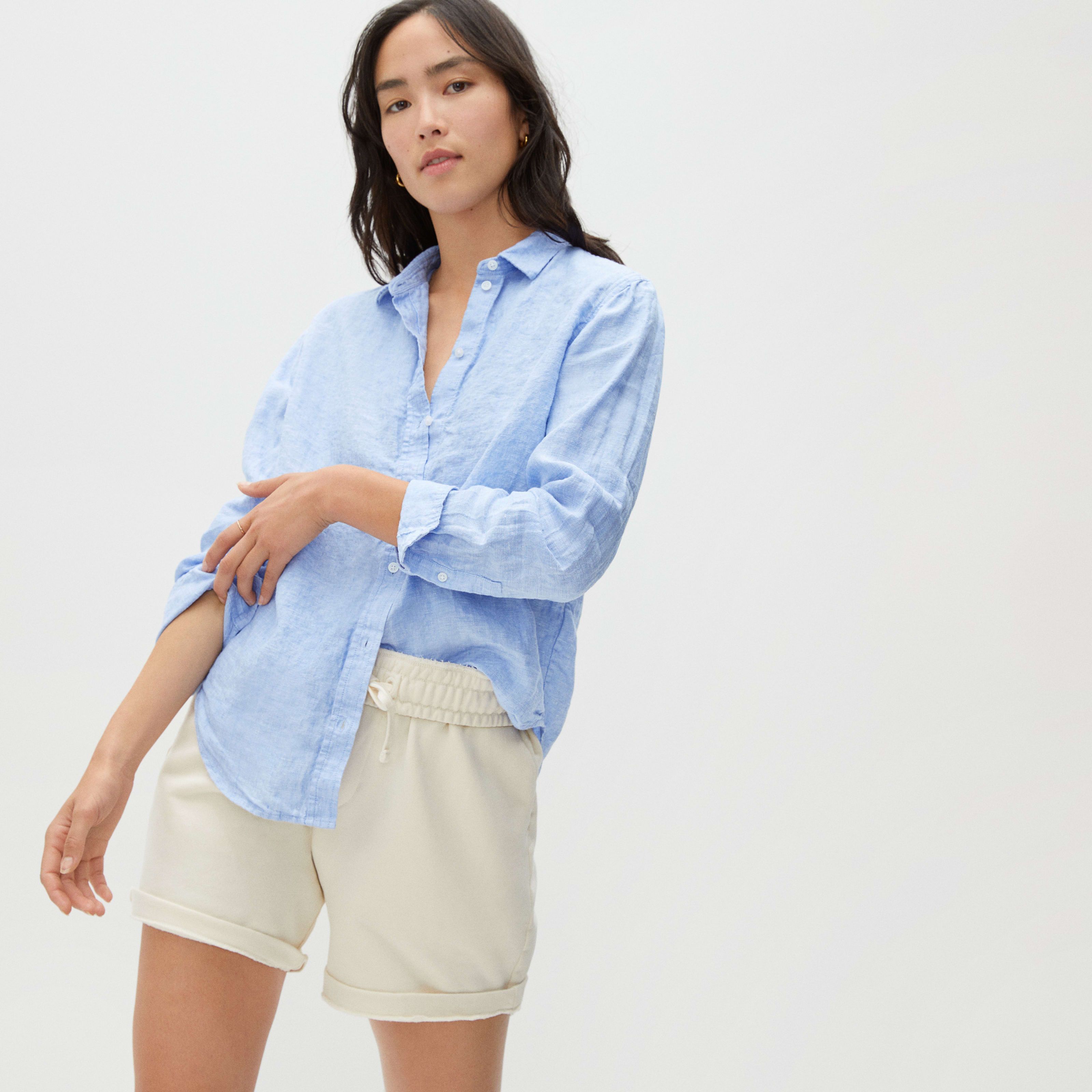 Women's Linen Relaxed Shirt by Everlane in Classic Blue, Size 0 | Everlane
