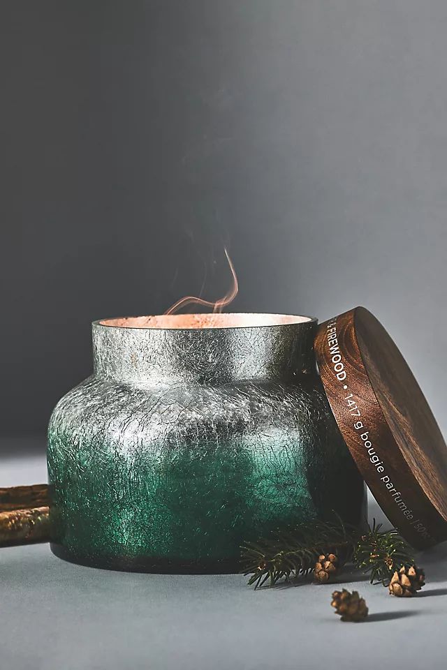 Capri Blue Giant Fir & Firewood Glass Jar Candle | Anthropologie (US)
