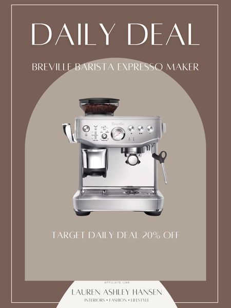My favorite Breville Espresso maker is a daily deal at Target for almost $200 off! Absolutely love ours and use it every day!! 

#LTKhome #LTKsalealert #LTKstyletip