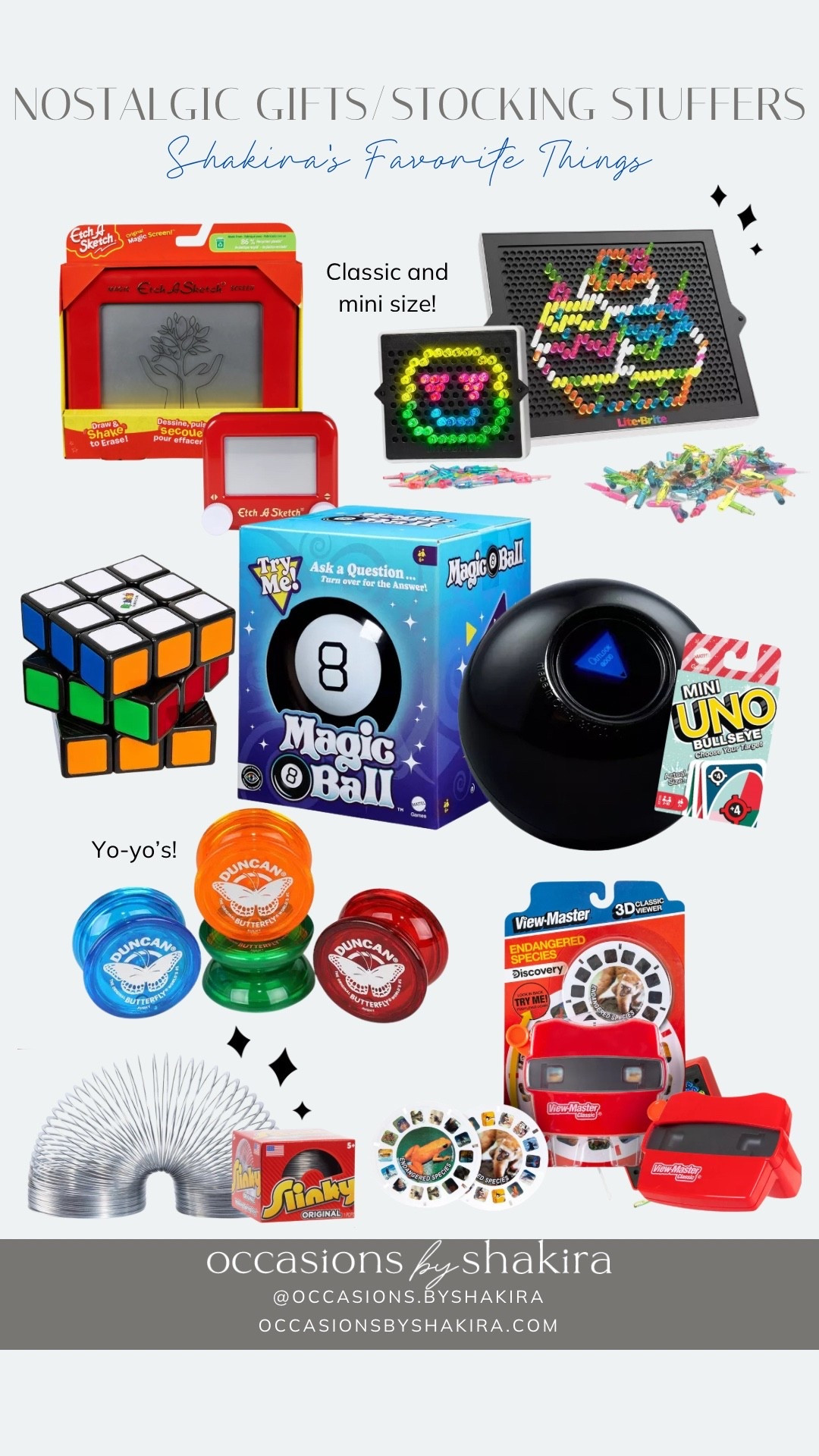 Nostalgic Gifts/Stocking Stuffers 

 