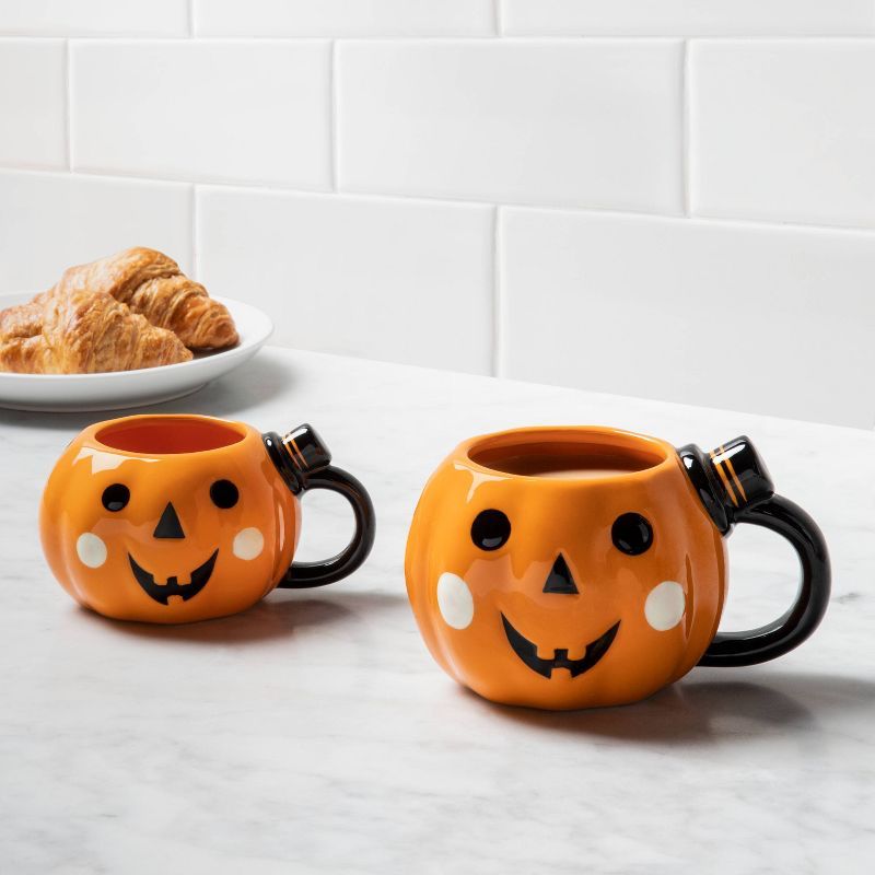 2pk Stoneware Figural Pumpkin and Mini Pumpkin Mugs - Hyde & EEK! Boutique™ | Target